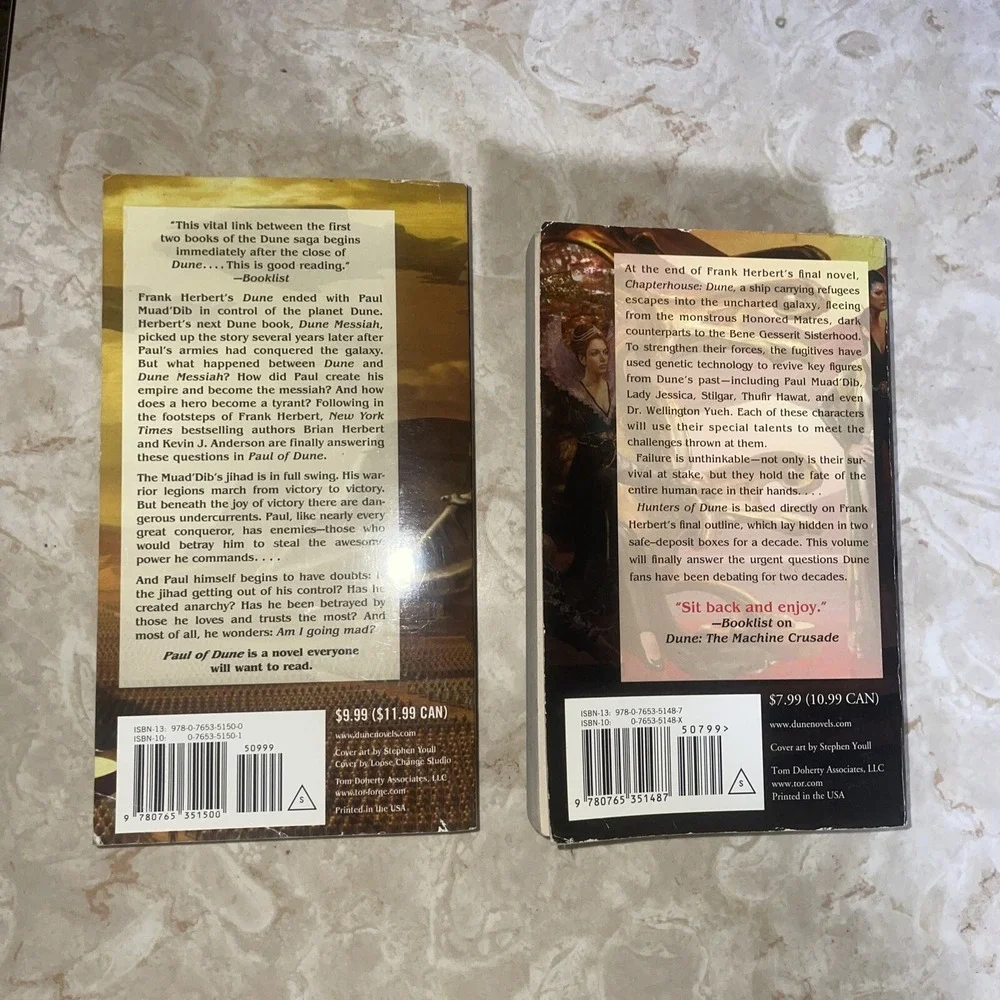 First Edition Dune Novels Paperback - Paul Of Dune & Hunters Of‎ Dune